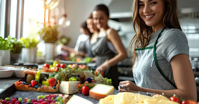 Women participating in charcuterie workshop