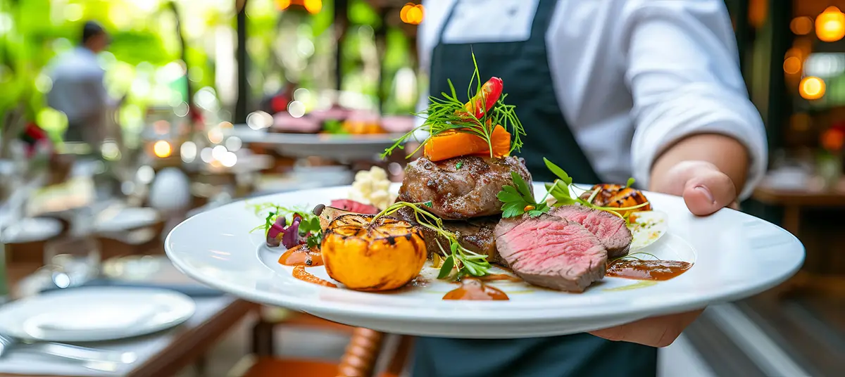 Plated meal drives the cost of catering for a wedding up.