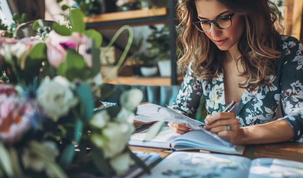 Woman Planning for a Wedding