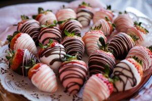 Pink and White Chocolate Covered Strawberries