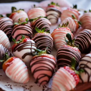Pink and White Chocolate Covered Strawberries
